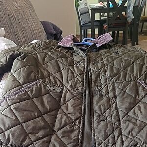 Barbour Quilted Jacket in Dark Olive